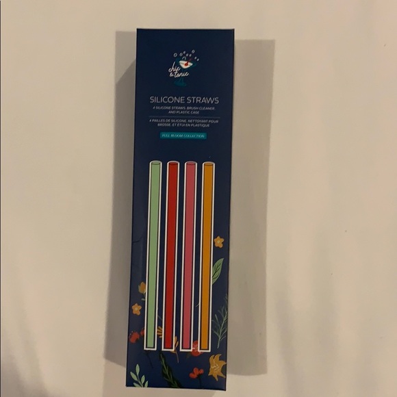 Chic & Tonic Silicone Straw,  brush cleaner & case - Picture 1 of 4